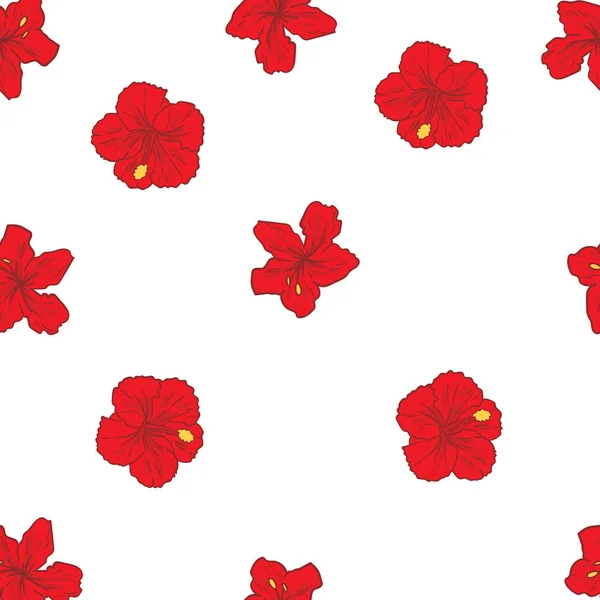 Rote Blumen Muster Vektorillustration — Stockvektor