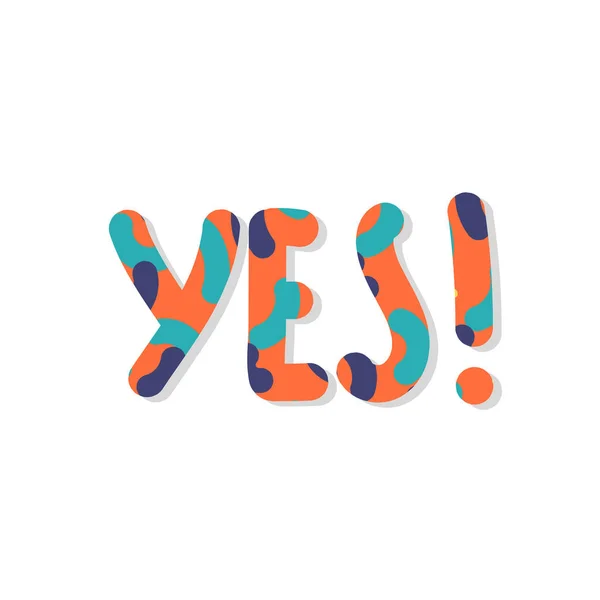 Yes Poster Vector Illustration — Stock Vector