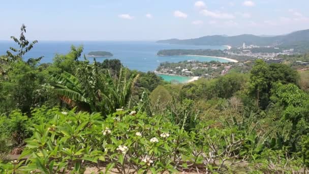 Пейзаж на тропическом острове Пхукет, Таиланд — стоковое видео
