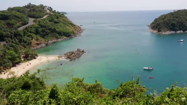 Sea landscape on the tropical island Phuket, Thailand — Stock Video