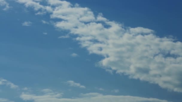 Eine bizarre Wolkenreihe bewegt sich von rechts nach links, Video 55 Sekunden — Stockvideo