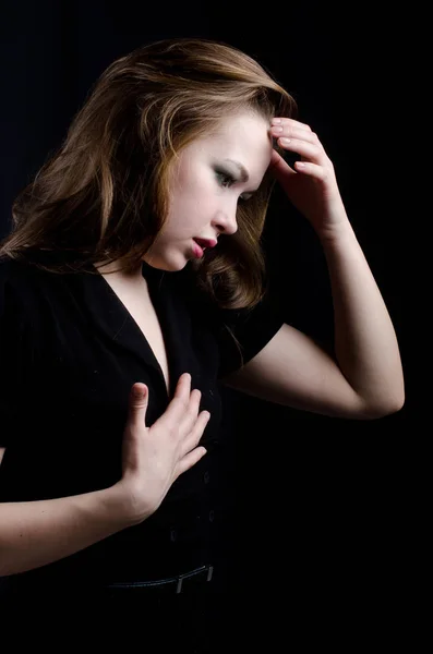 Belle Fille Dans Studio — Photo