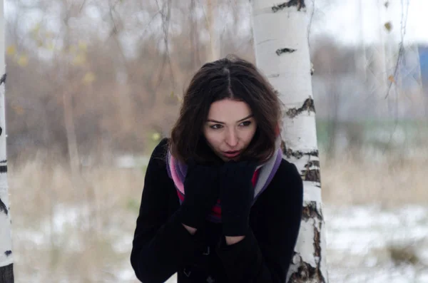 Belle Fille Dans Parc — Photo