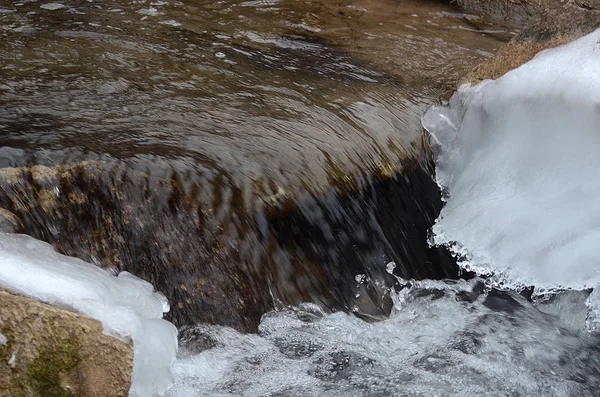 Beautiful Winter Mountain Water — Stock Photo, Image