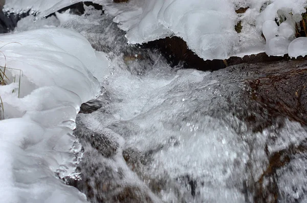 Gyönyörű Téli Hegyi Víz — Stock Fotó