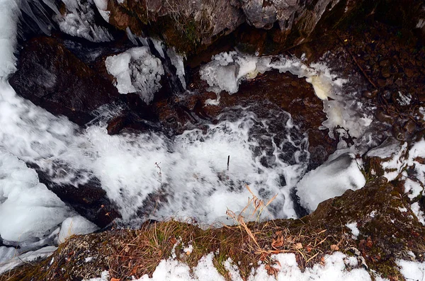 Hermoso Invierno Montaña Agua — Foto de Stock