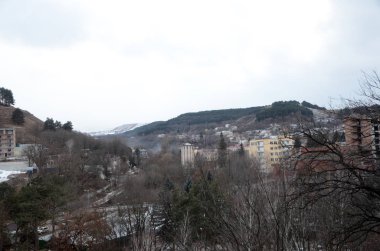 Güzel kış dağ manzarası