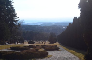 Güzel kış dağ manzarası