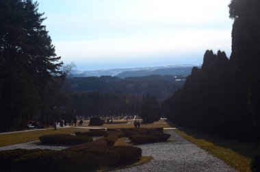 Güzel kış dağ manzarası