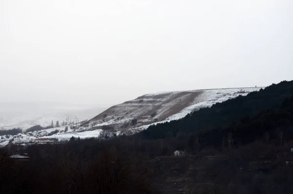 Belo Inverno Paisagem Montanha — Fotografia de Stock