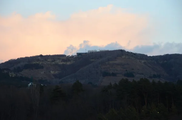 Gyönyörű Téli Hegyvidéki Táj — Stock Fotó