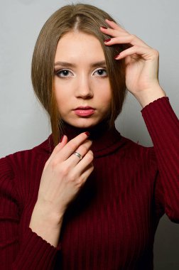 Studio bluz güzel kız