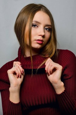 Studio bluz güzel kız