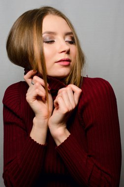 Studio bluz güzel kız