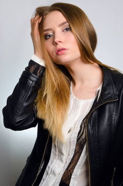 Studio bluz güzel kız