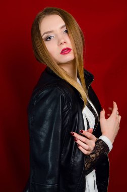 Studio bluz güzel kız