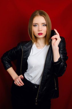 Studio bluz güzel kız