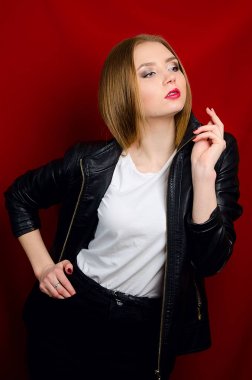 Studio bluz güzel kız