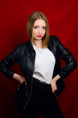 Studio bluz güzel kız