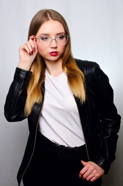 Studio bluz güzel kız