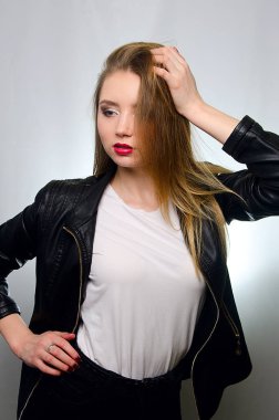 Studio bluz güzel kız