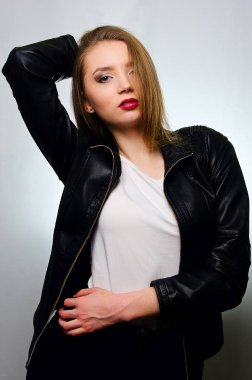 Studio bluz güzel kız