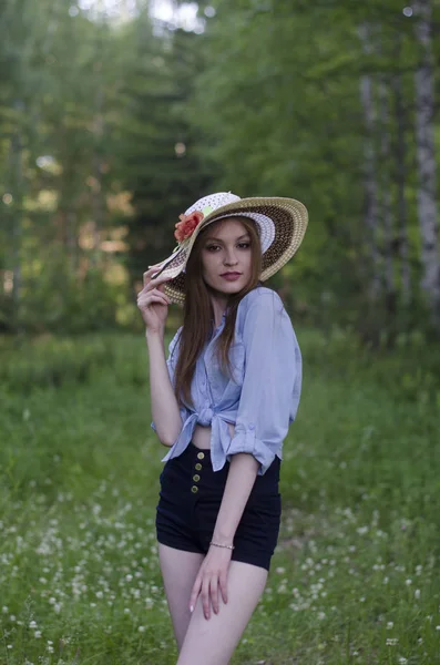 Menina Bonita Parque — Fotografia de Stock