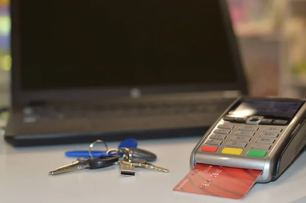 Payment Terminal Card — Stock Photo, Image