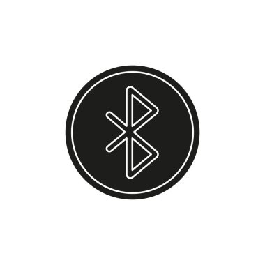 Basit Bluetooth izole. Düz piktogram - basit simgesi