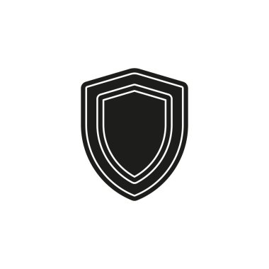 Basit kalkan izole. Düz piktogram - basit simgesi