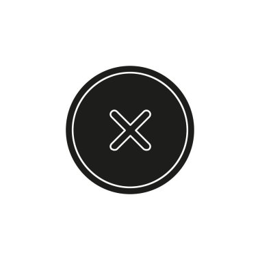 Simgeyi sil - işaret yok, sembol vektörünü kapat, iptal et, yanlış yap ve illüstrasyonu reddet. Düz resim - basit simge