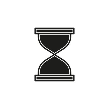 Kum saati simgesi, kum saati. Düz piktogram - basit simgesi