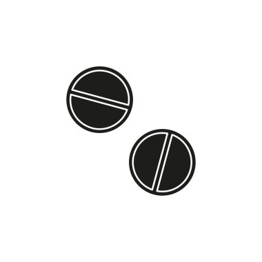 Tıbbi hapları simgesi, tıp simgesi, sağlık tablet, ilaç sembolü, kapsül ve ilaç - sağlık simgeler. Düz piktogram - basit simgesi