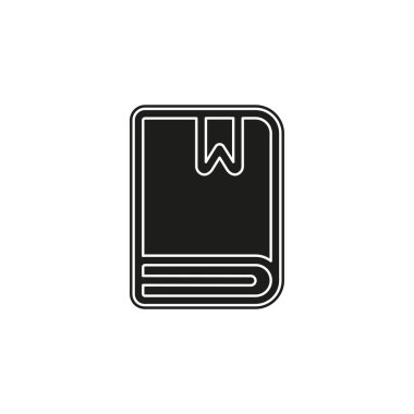 yer işareti çizim - eğitim simgesi, izole kitap ile vektör kitap. Düz piktogram - basit simgesi