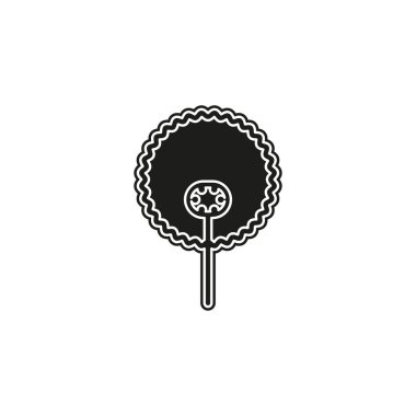 Vektör karahindiba siluet üfleme. Uçan darbe karahindiba tomurcukları. Düz piktogram - basit simgesi