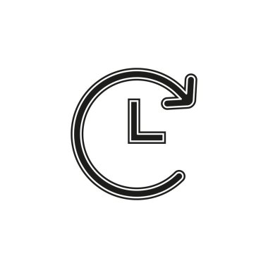 zaman illüstrasyon - vektör saat saat simgesi, son tarih sembol çalıştırıyor. Düz piktogram - basit simgesi