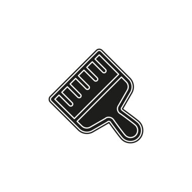 vektör boyama fırça illüstrasyon izole, resim iş, resim işareti ve sembolü. Düz piktogram - basit simgesi