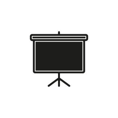 Eğitim kurulu ikonu, okul tebeşiri çizimi, çizim sembolü. Düz resim - basit simge