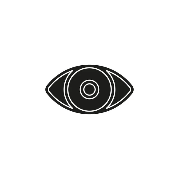 Simple Eye Isolated Flat Pictogram Simple Icon — Stock Vector
