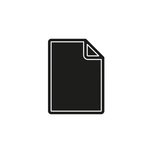 Jednoduchý Dokument Samostatný Plochý Piktogram Jednoduché Ikony — Stockový vektor