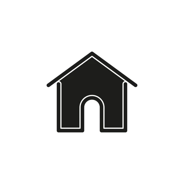 Простий Будинок Ізольовано Плоска Піктограма Проста Піктограма — стоковий вектор