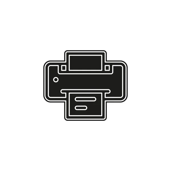 Einfacher Drucker Isoliert Flaches Piktogramm Einfaches Symbol — Stockvektor