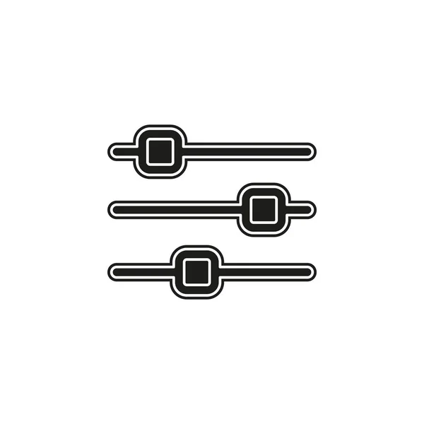 Simple Equalizer Isolated Flat Pictogram Simple Icon — Stock Vector