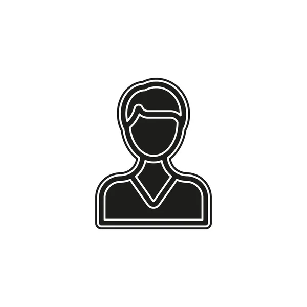 Простой Аватар Мужчина Плоская Пиктограмма Простая Икона — стоковый вектор