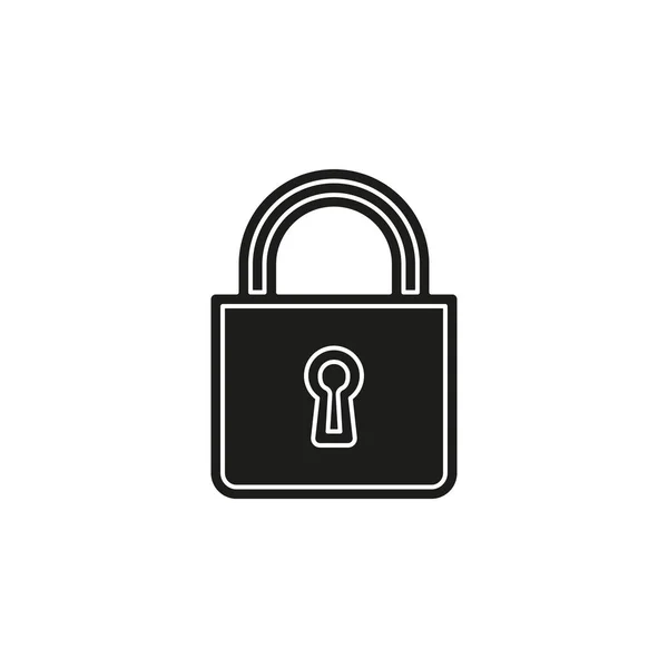 Zár Ikon Vector Lakat Biztonsági Biztonsági Szimbólum Jel Internet Védelem — Stock Vector