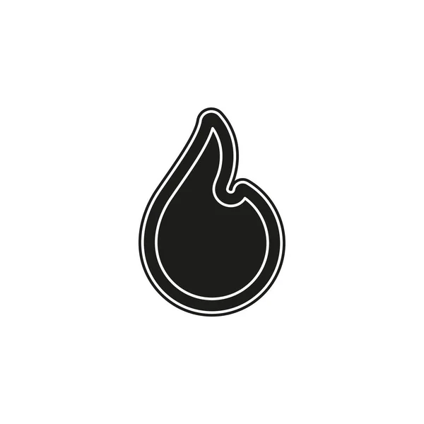 Nyala Api Vektor Tanda Api Simbol Panas Terbakar Terisolasi Piktogram - Stok Vektor