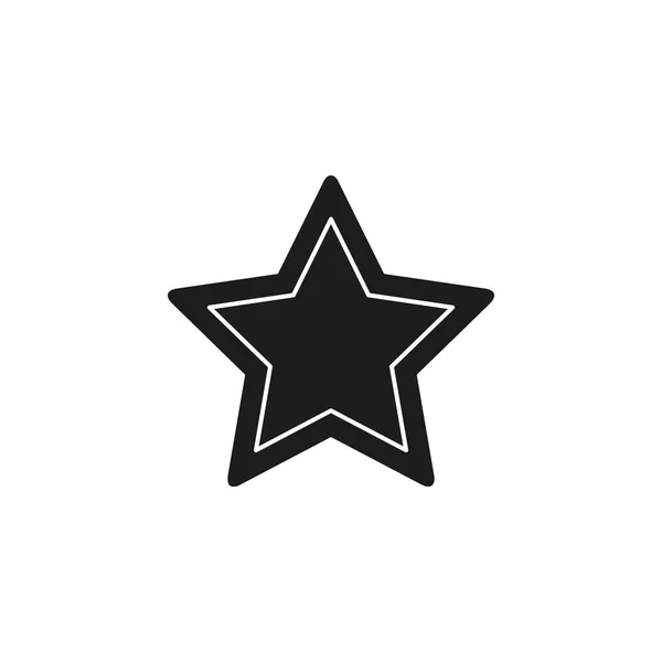 Vector Star Symbol Rating Award Shape Success Icon Flat Pictogram — Stock Vector