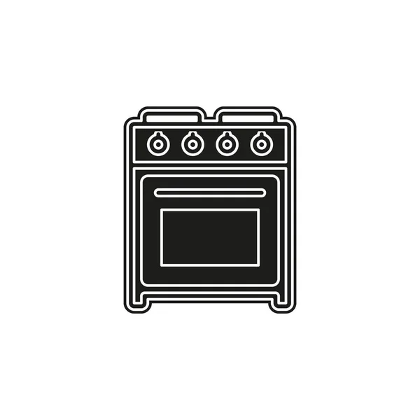 Cocina Icono Del Horno Estufa Gas Vector Cocina Aparato Cocina — Vector de stock