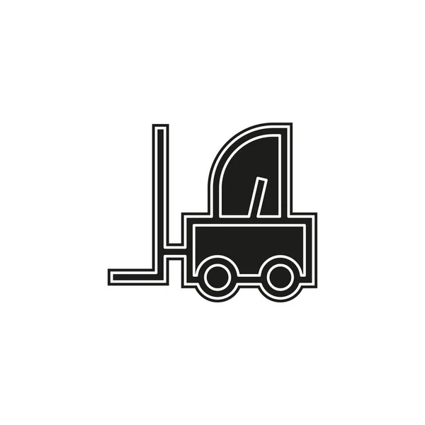 Forklift Simgesi Ambar Forklift Güç Kaldırma Sembolü Çatal Kaldırma Resimde — Stok Vektör