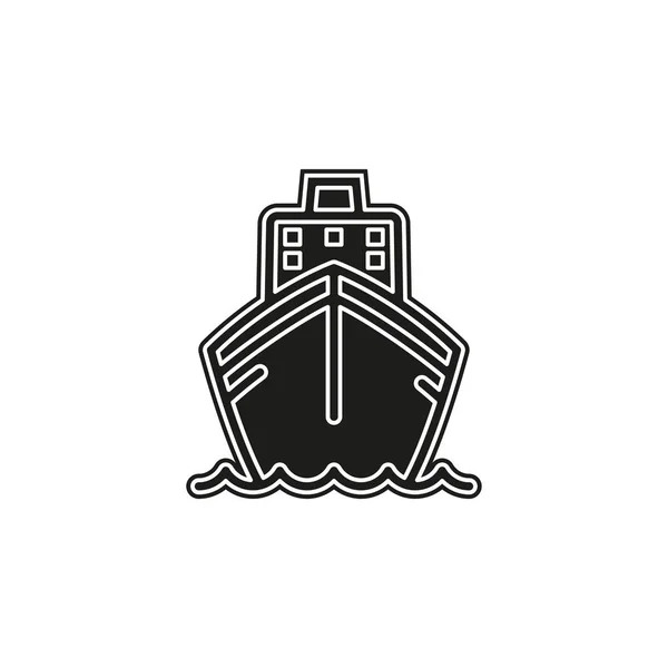 Icono Nave Crucero Tour Concepto Entrega Barco Marino Señal Transporte — Archivo Imágenes Vectoriales